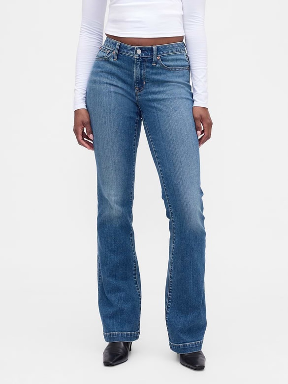 GAP Low Rise Long & Lean Flare Jeans